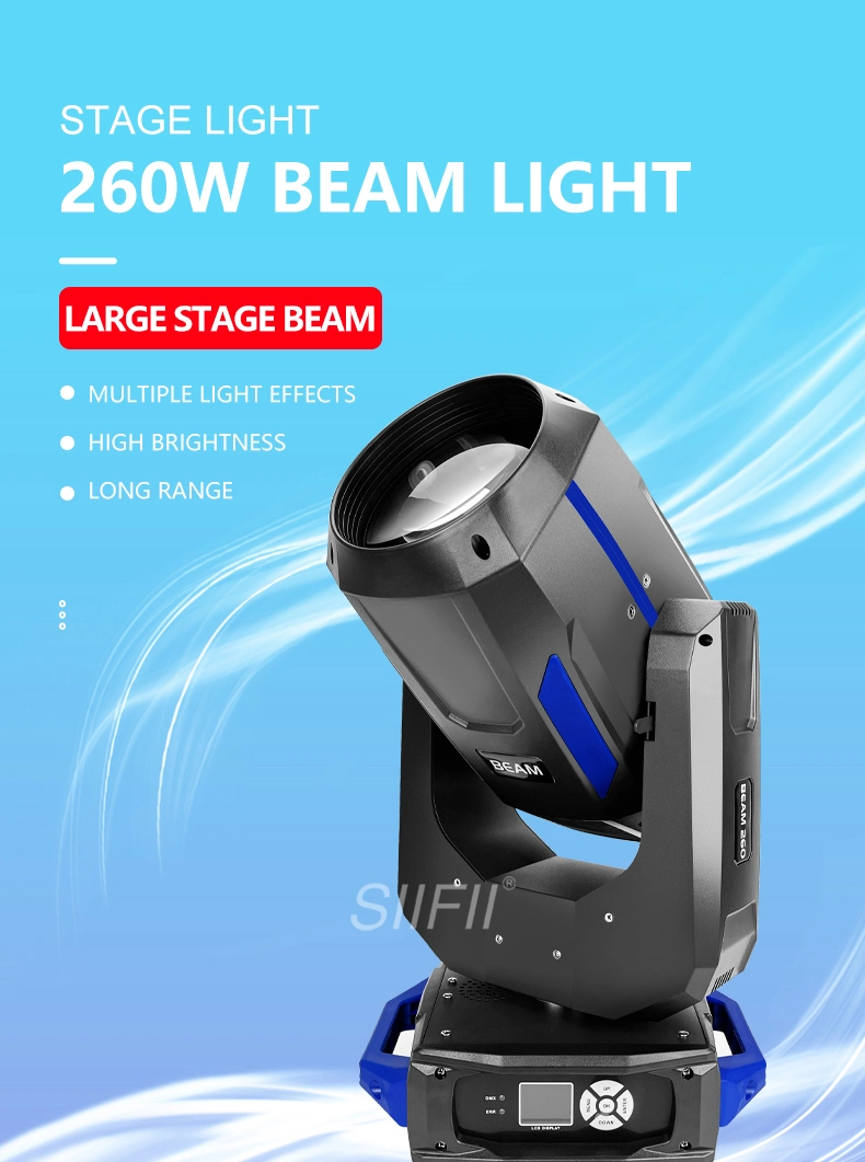 J-260W Beam Moving Head Sharpy Beam 9r Moving Head Light DMX Lyre Beam 260W 9r for DJ Stage Lighting