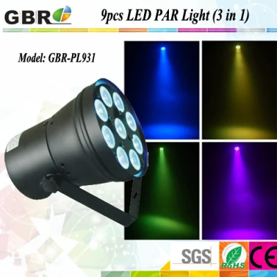 9X3w Stage RGB 3 в 1 светодиодный омыватель PAR/свадебный светильник LED PAR Can