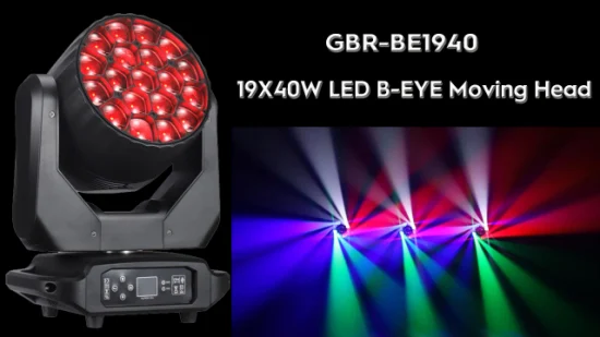 Gbr-Be1940 19X40W RGBW LED B-Eye Zoom Подвижная головка